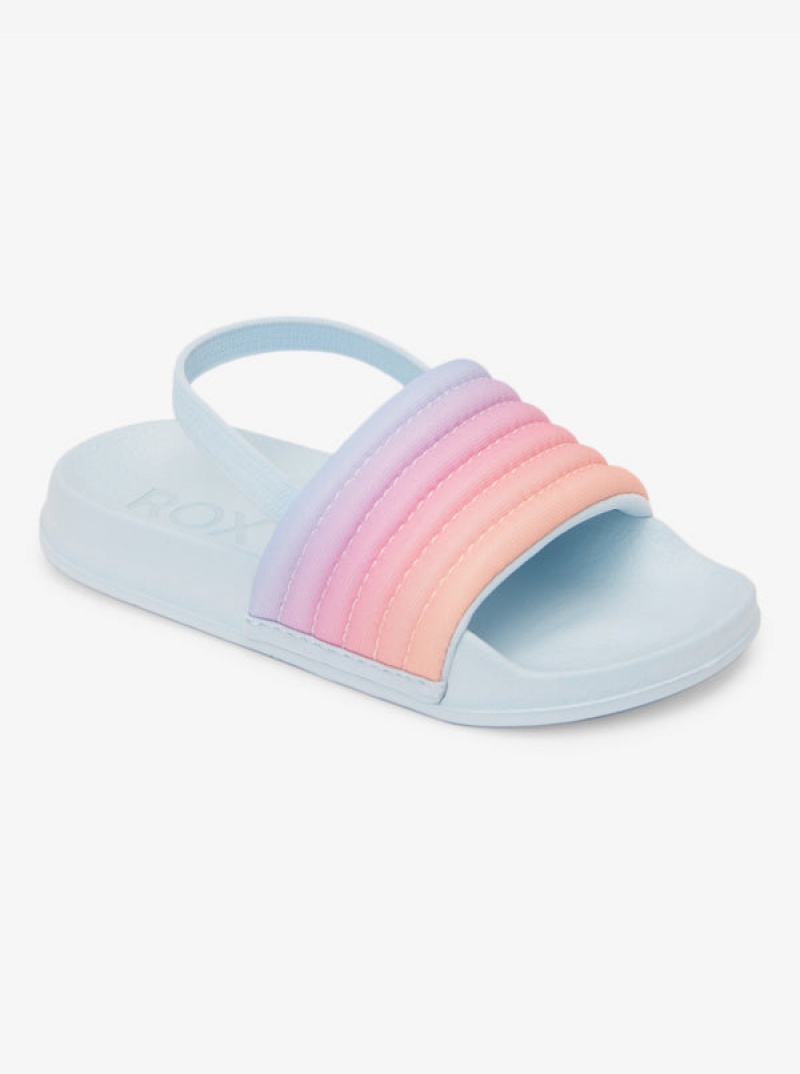 Girls' Roxy Slippy Ribbed Sandals | 91635-CNZY