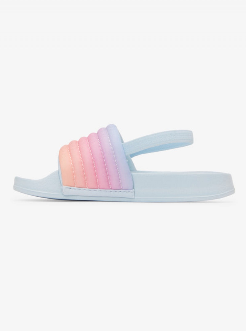 Girls' Roxy Slippy Ribbed Sandals | 91635-CNZY