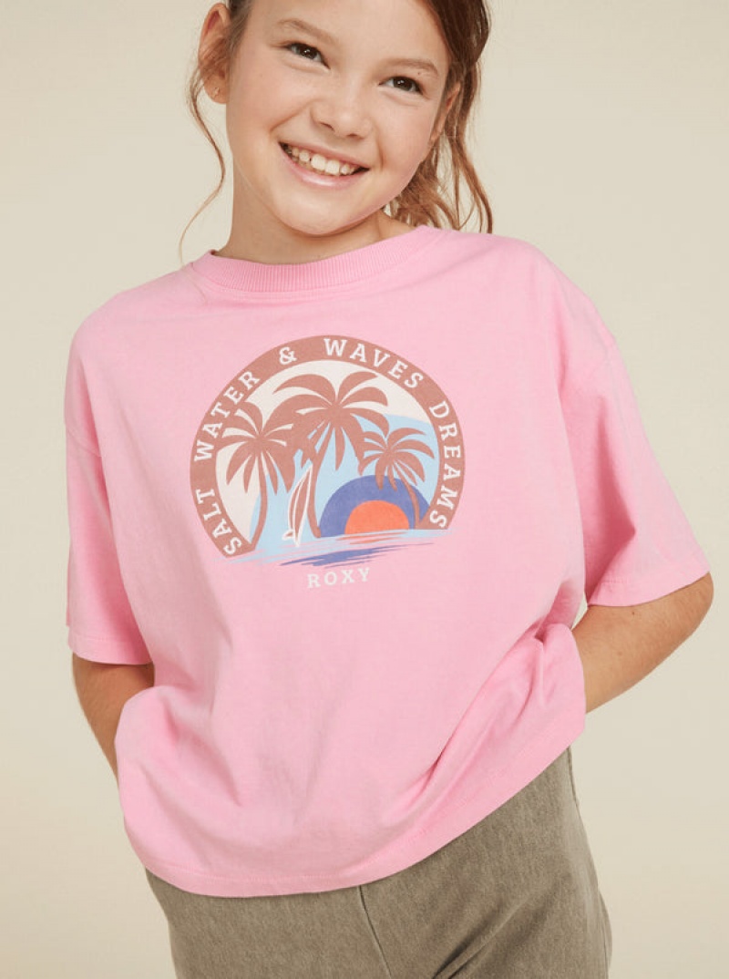 Girls\' Roxy Sun For All Seasons D T-shirts | 64023-QEGI