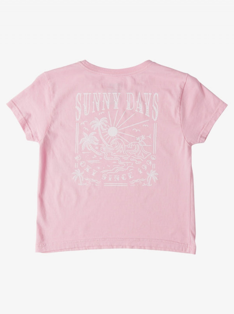 Girls' Roxy Sunny Days Boyfriend T-shirts | 38576-ZXAV