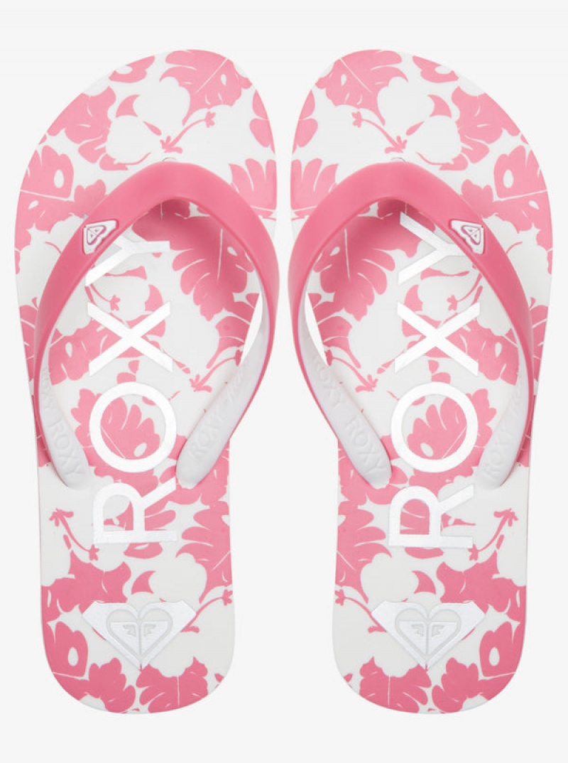 Girls' Roxy Tahiti Flip Flops | 80432-RWXG