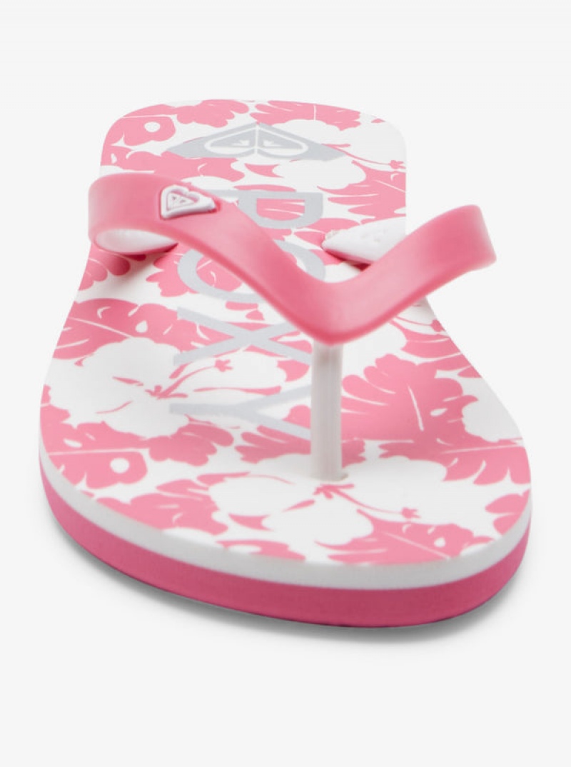 Girls' Roxy Tahiti Flip Flops | 80432-RWXG