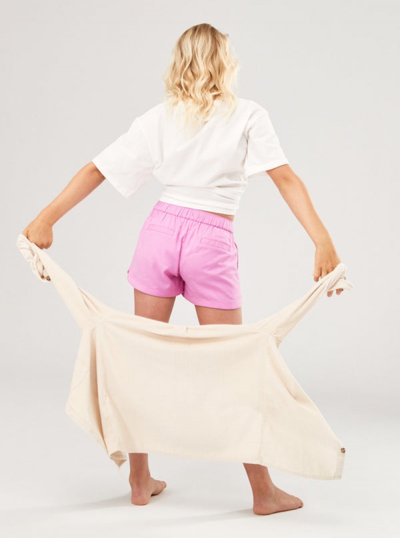 Girls' Roxy Una Mattina Elastic Waist Shorts | 25186-ALUT