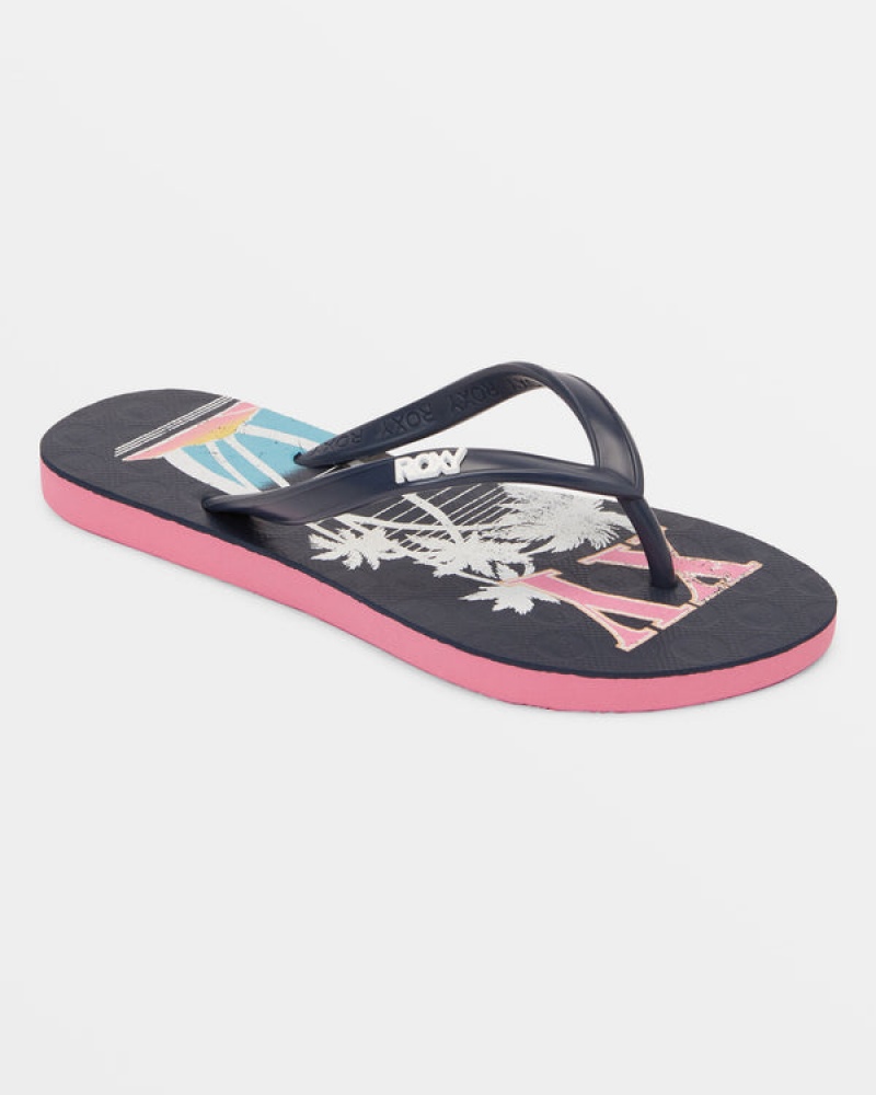 Girls\' Roxy Viva Stamp Sandals | 14209-UPKW