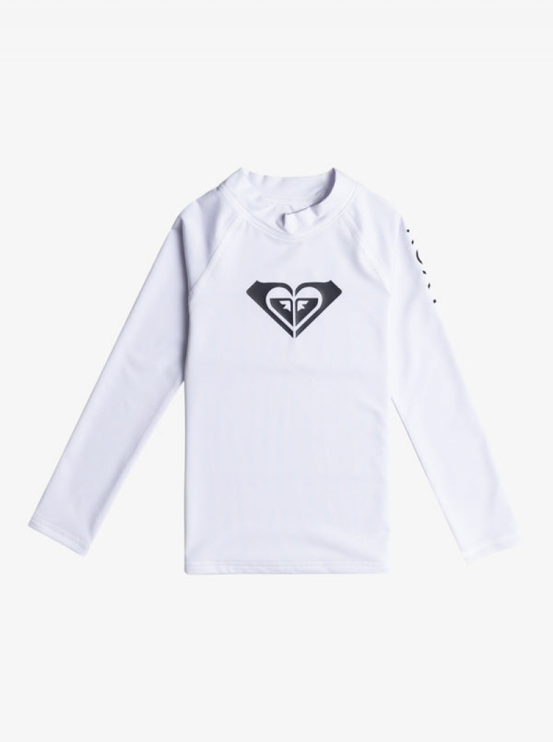 Girls' Roxy Whole Hearted Long Sleeve UPF 50 Rashguard Swimwear | 30429-BQXY