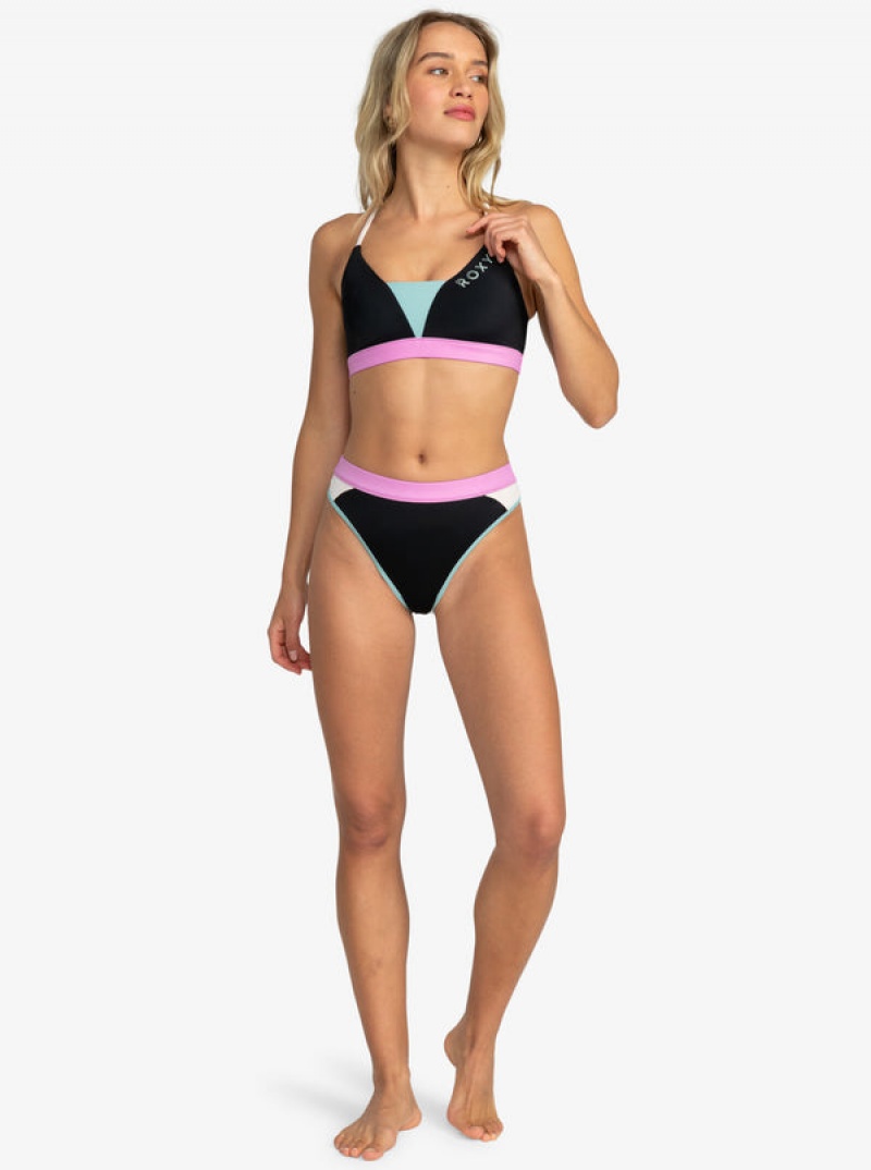 Roxy Active Mid Waist Bikini Bottoms | 91235-YTAN