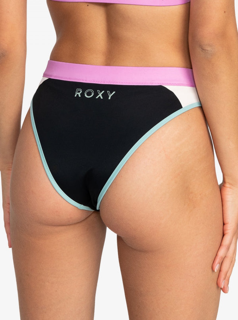 Roxy Active Mid Waist Bikini Bottoms | 91235-YTAN