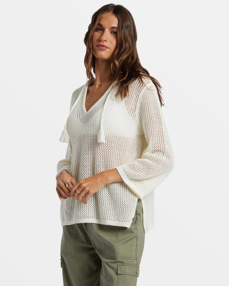 Roxy After Beach Break V-Neck Sweaters | 23978-DWQX