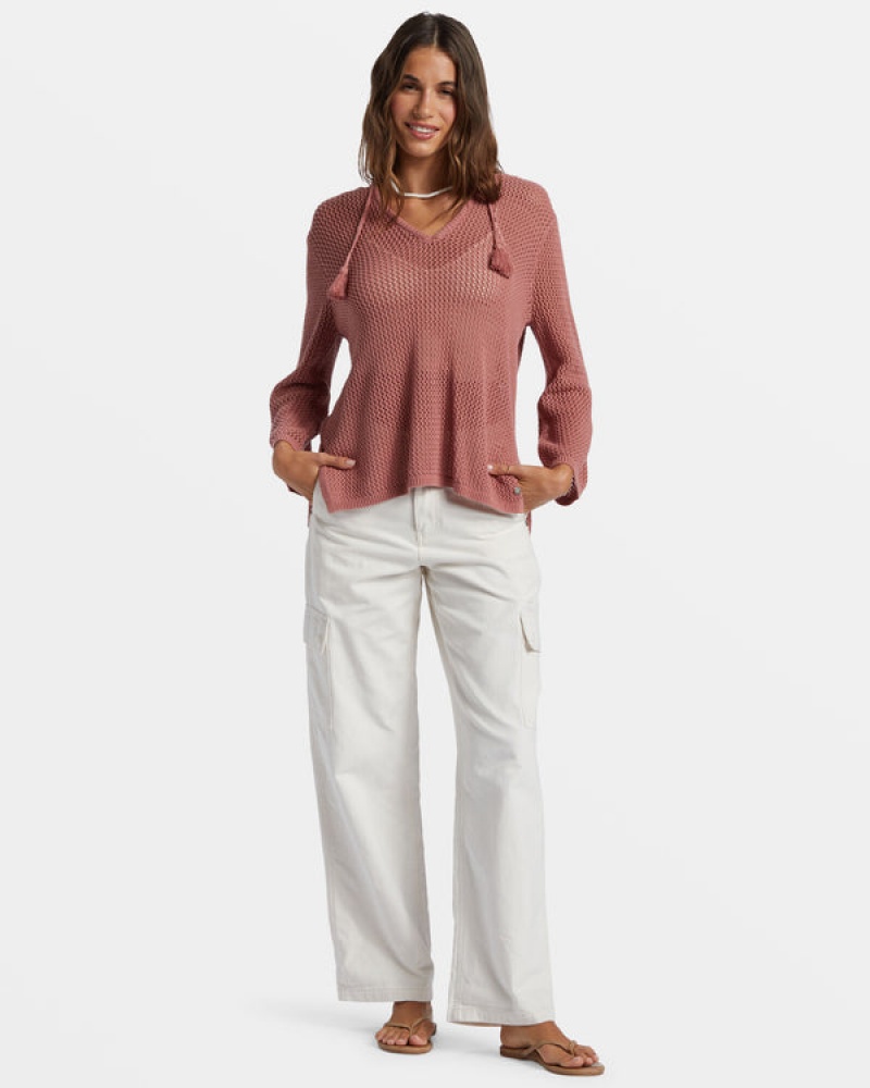 Roxy After Beach Break V-Neck Sweaters | 85230-UPHG