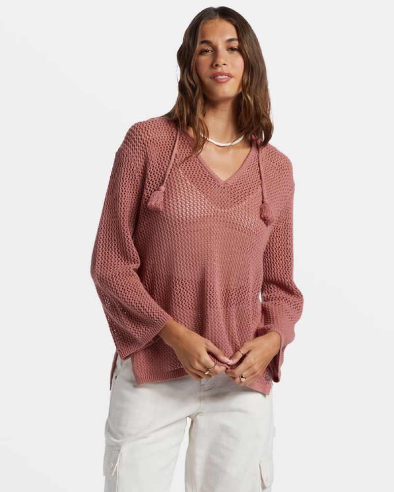 Roxy After Beach Break V-Neck Sweaters | 85230-UPHG