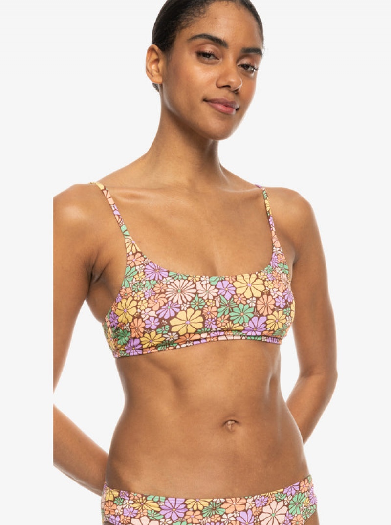 Roxy All About Sol Bralette Bikini Tops | 15379-OLIK