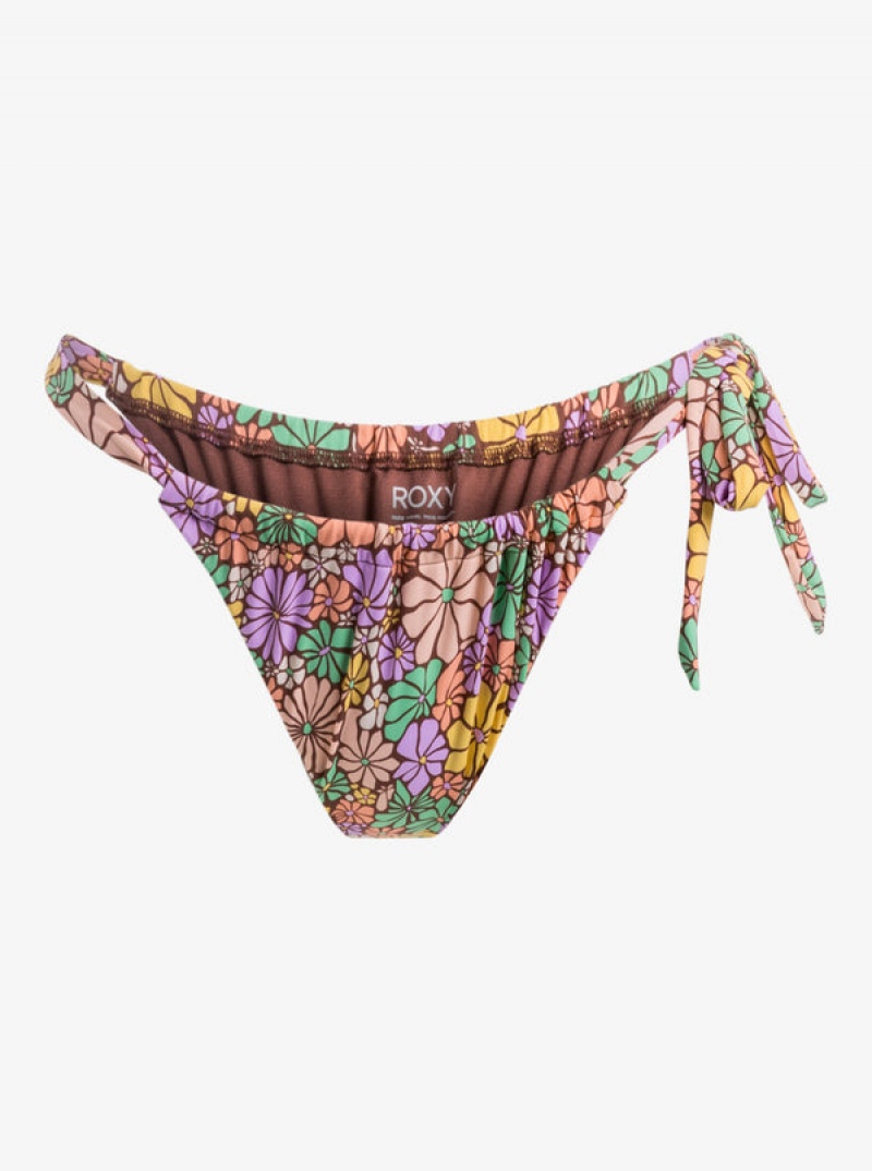 Roxy All About Sol Cheeky Tie Side Bikini Bottoms | 49816-BCWZ