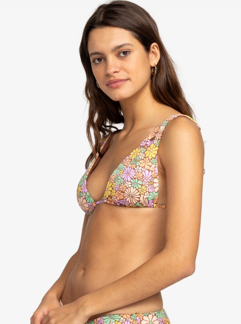 Roxy All About Sol Elongated Triangle Bikini Tops | 98045-REZJ