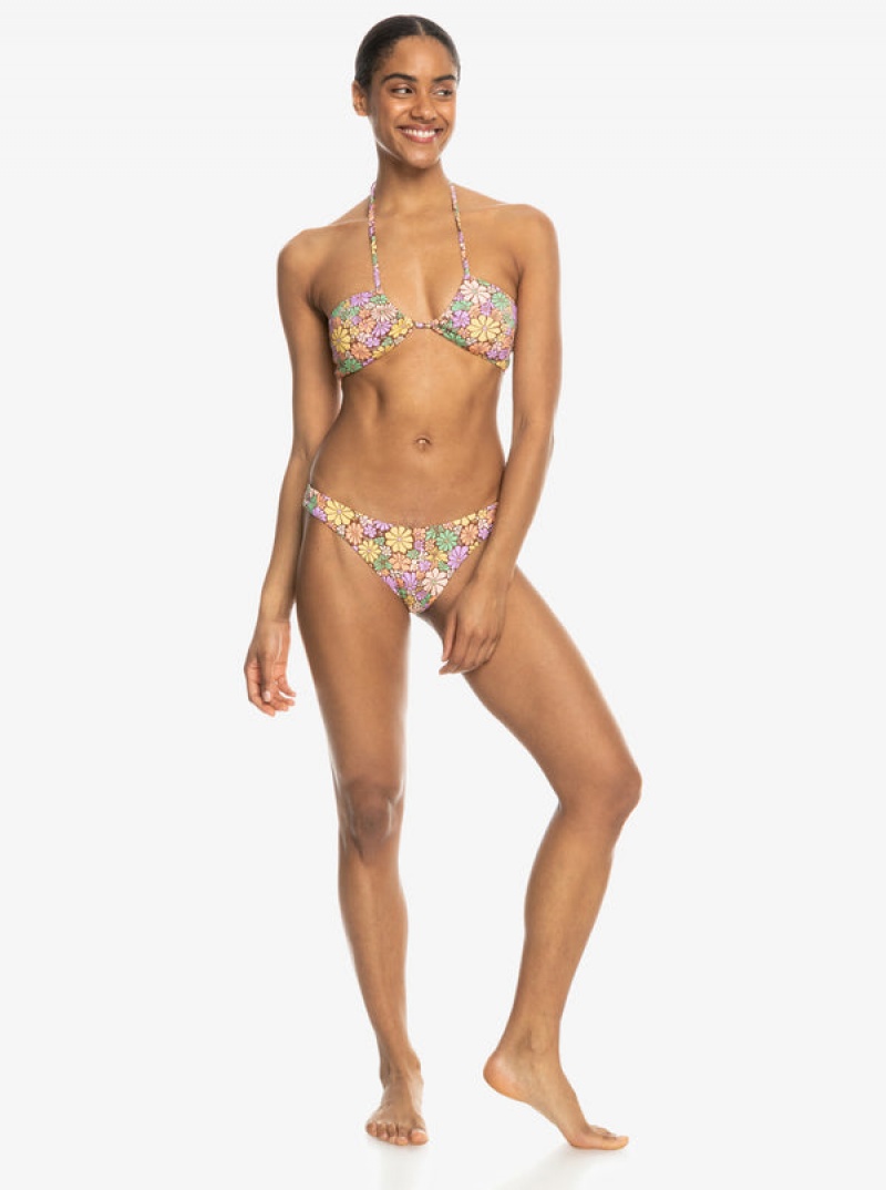 Roxy All About Sol High Leg Moderate Bikini Bottoms | 28397-CUMK