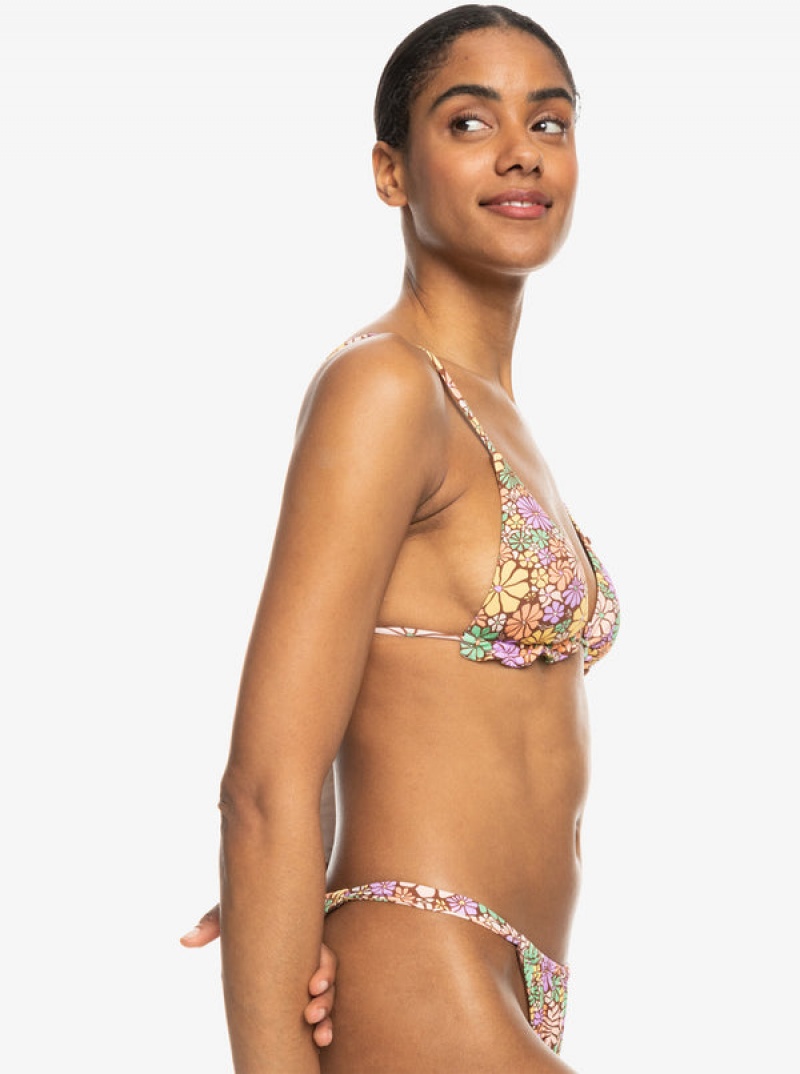 Roxy All About Sol Mini Tiki Triangle Bikini Tops | 94583-KWDI