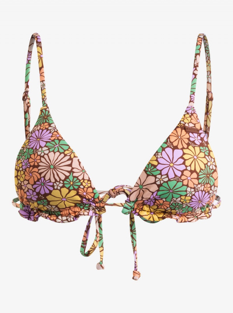 Roxy All About Sol Mini Tiki Triangle Bikini Tops | 94583-KWDI