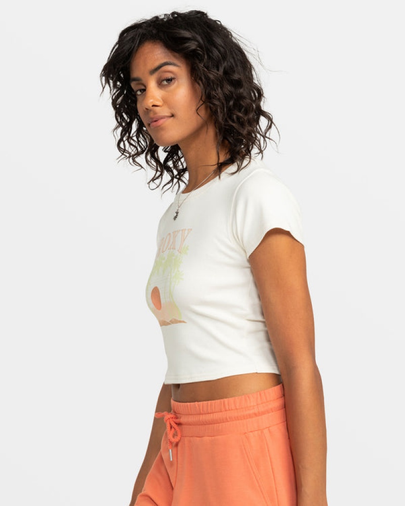 Roxy All Day Shrunken T-shirts | 15207-RQPM