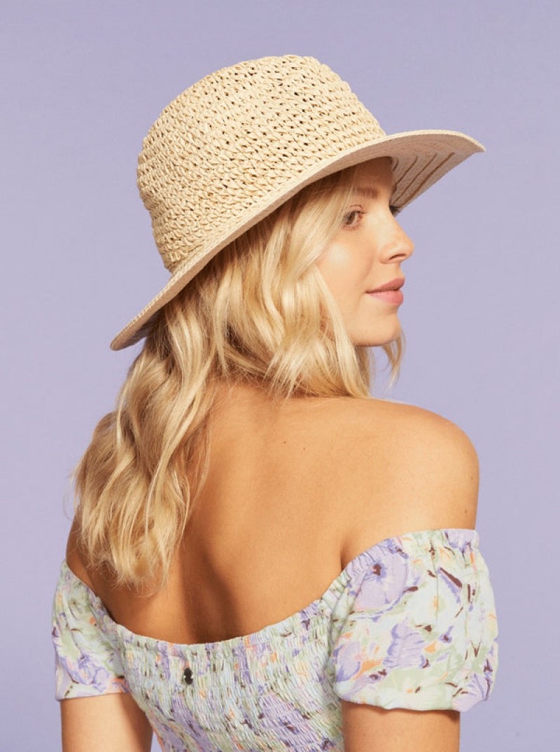 Roxy Aloof Beauty Straw Sun Hats | 15938-YTBH