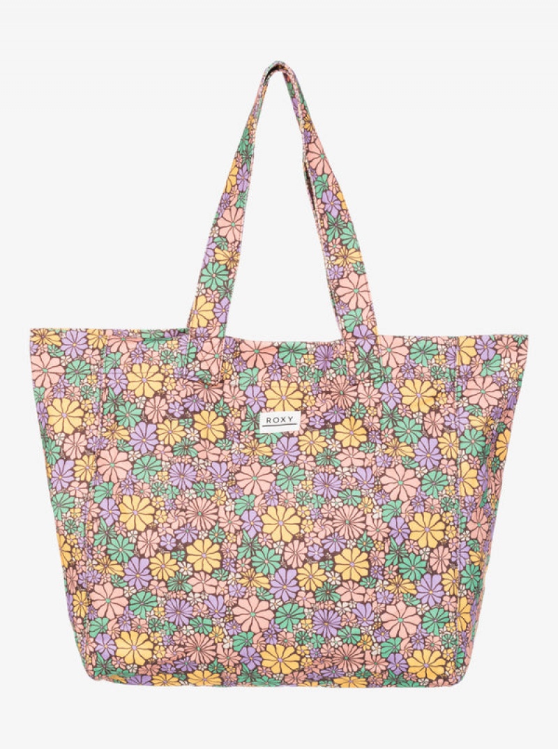 Roxy Anti Bad Vibes Printed Beach Handbag | 06719-BOFU