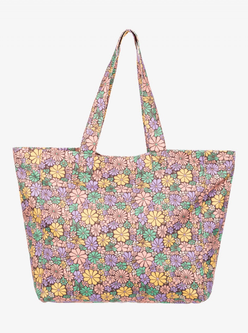 Roxy Anti Bad Vibes Printed Beach Handbag | 06719-BOFU