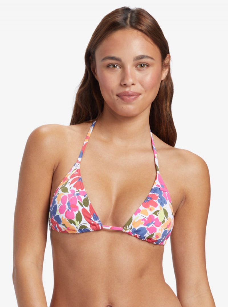 Roxy Bloomin Babe Tiki Tri Bikini Tops | 59271-LNBV