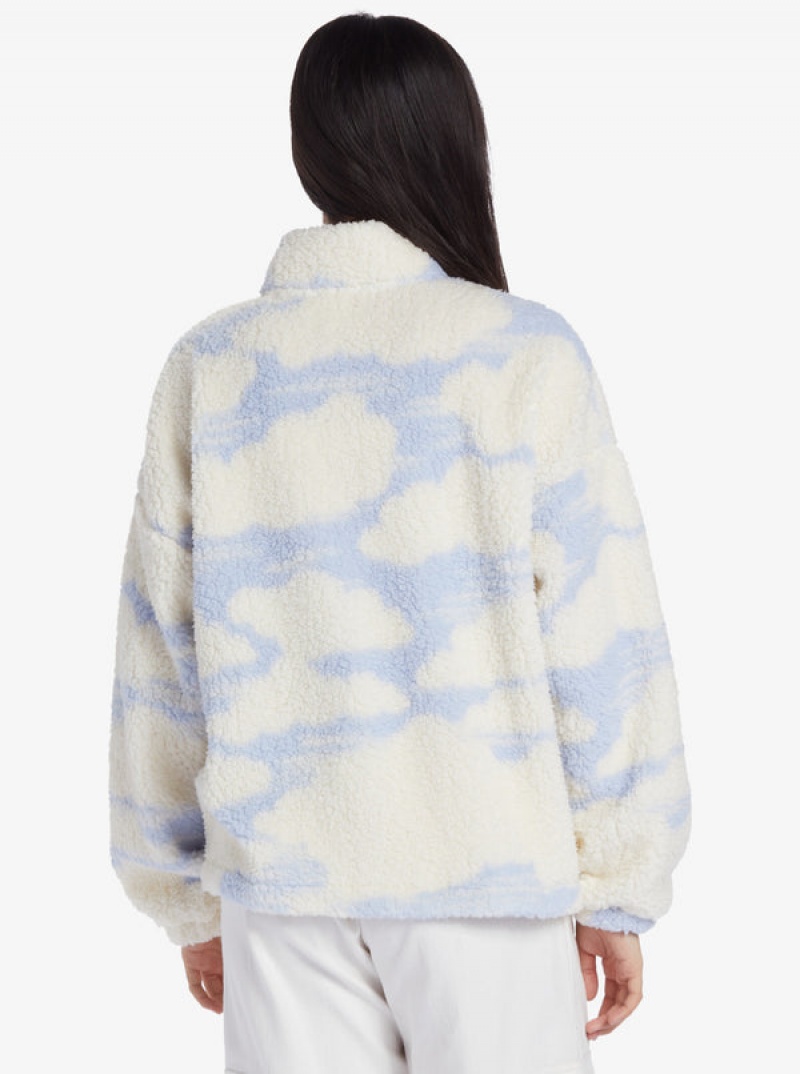 Roxy Chloe Kim In The Clouds Sherpa Full-Zip Fleece Hoodie | 45692-XLRB