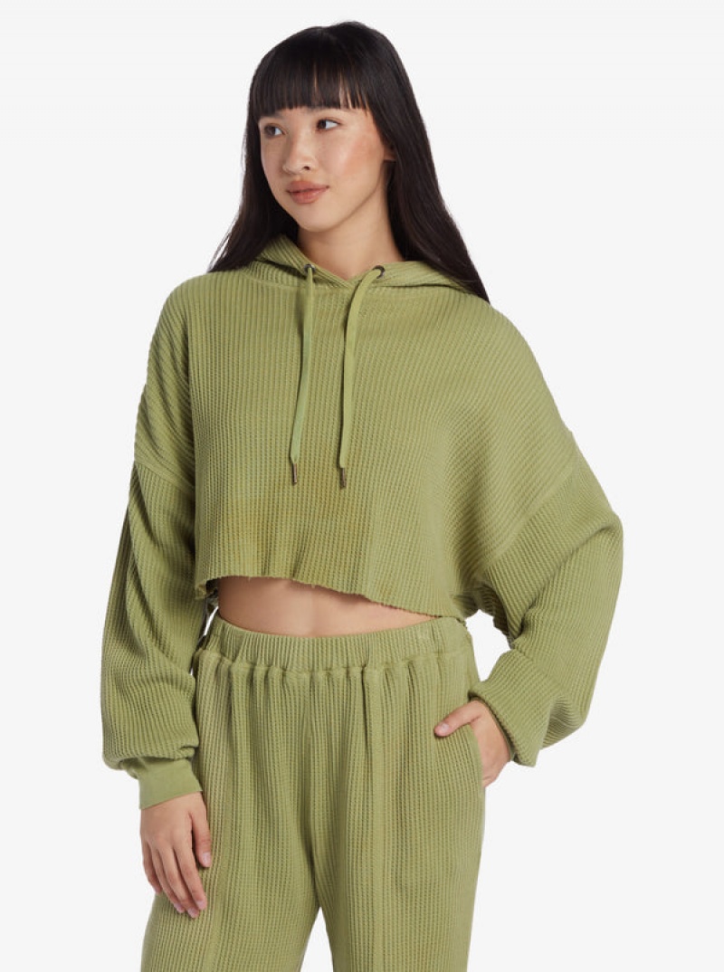 Roxy Chloe Kim Off Duty Crop Hoodie | 16873-OJEW