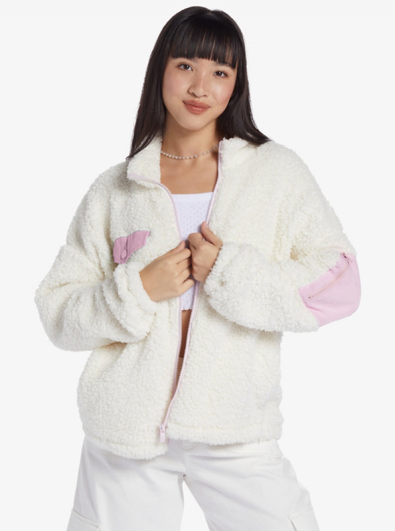 Roxy Chloe Kim Pop Sherpa Full-Zip Fleece Hoodie | 08674-JINF