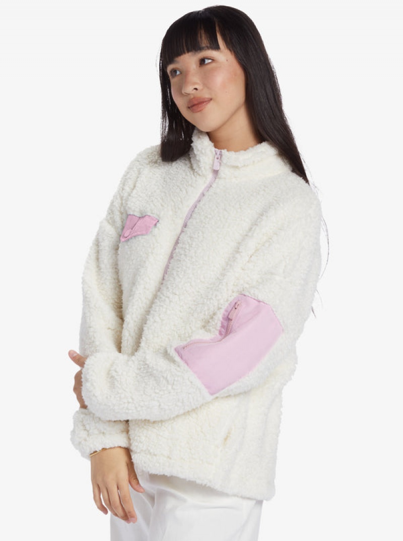 Roxy Chloe Kim Pop Sherpa Full-Zip Fleece Loungewear | 86492-ALPI