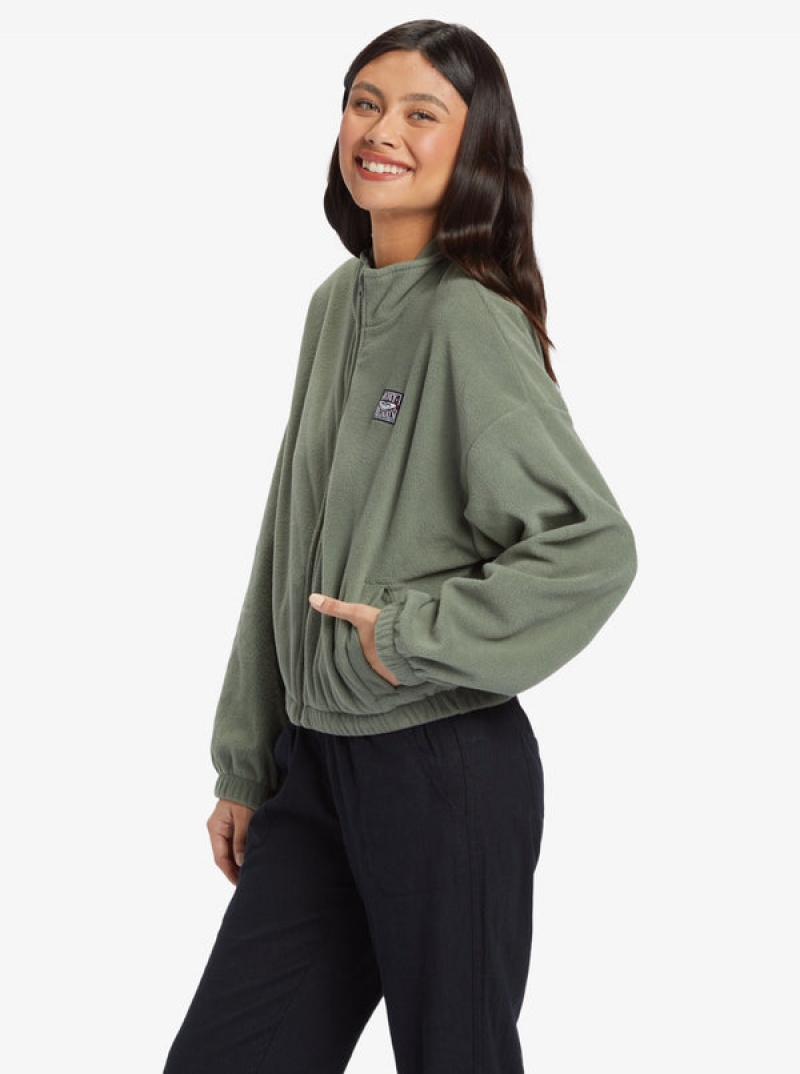 Roxy Dawn To Dusk Half-Zip Fleece Hoodie | 48697-WTSV