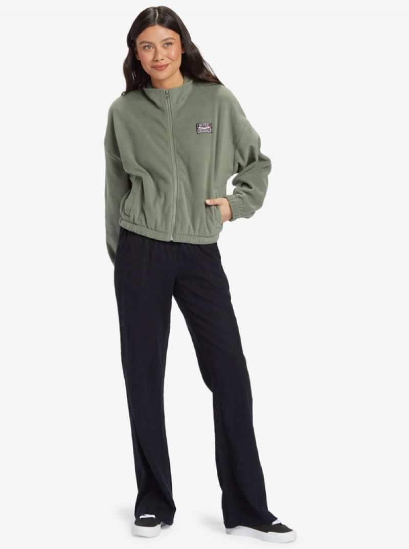 Roxy Dawn To Dusk Half-Zip Fleece Hoodie | 48697-WTSV