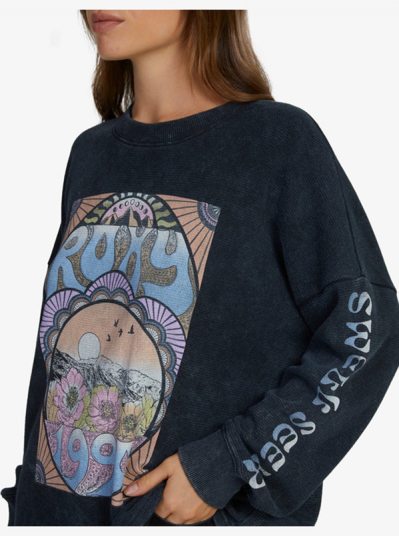 Roxy East Side Long-Sleeve Crew Neck Hoodie | 42591-ORHQ