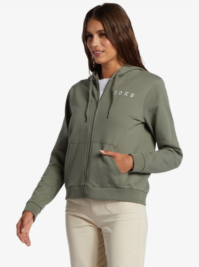 Roxy Evening Hike Zip Zip-Up Hoodie | 90873-BIUA