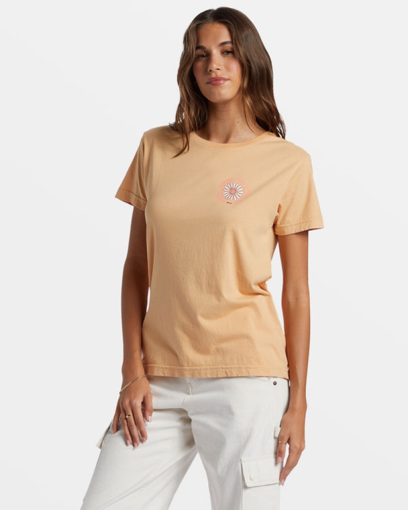 Roxy Feel Free Boyfriend T-shirts | 70192-DQIC