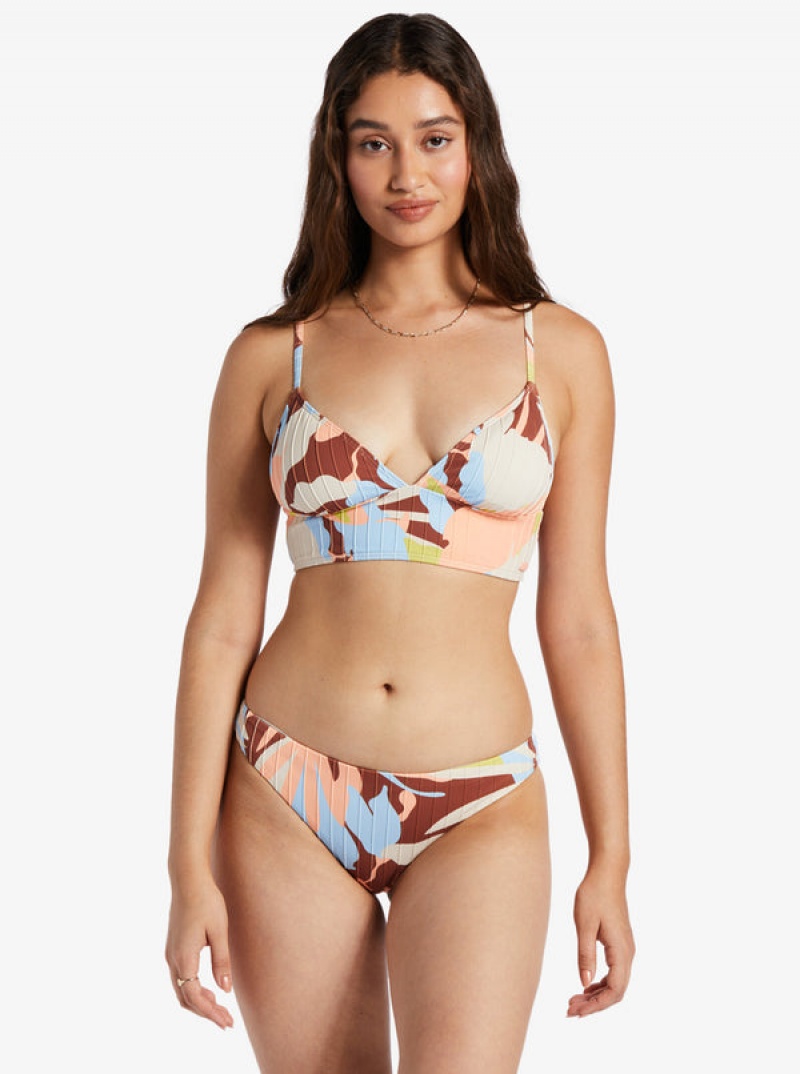 Roxy Floradelic Cheeky Printed Bikini Bottoms | 09735-ETKX