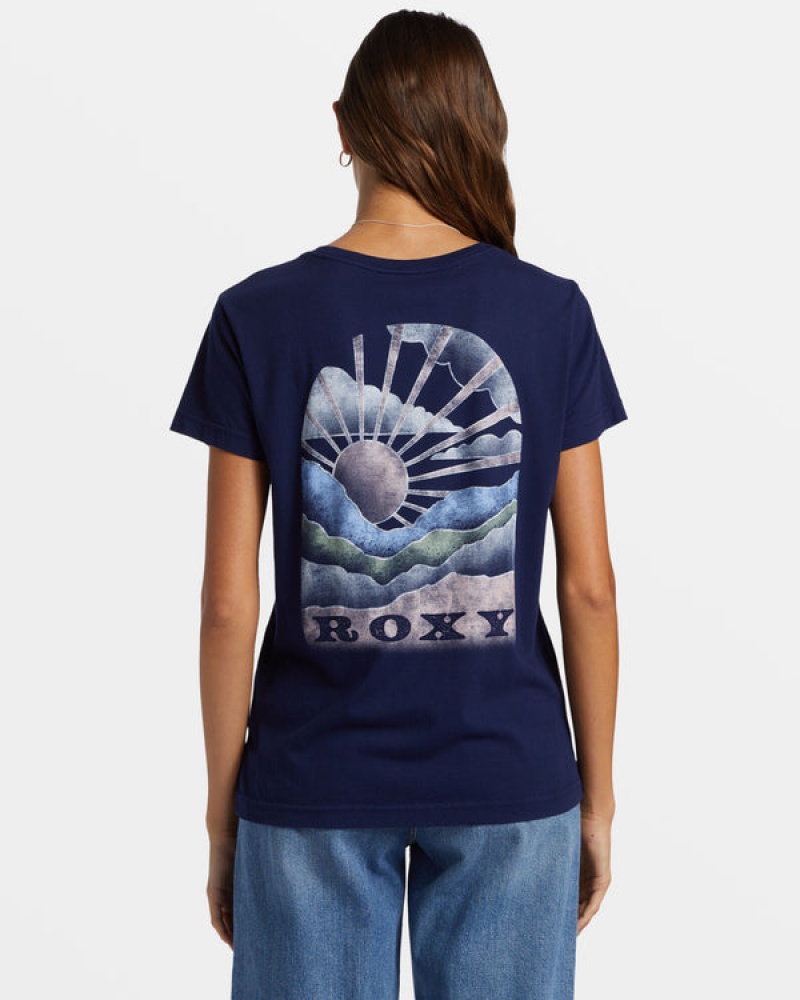 Roxy Get Lost In The Moment Boyfriend T-shirts | 07816-DEVZ