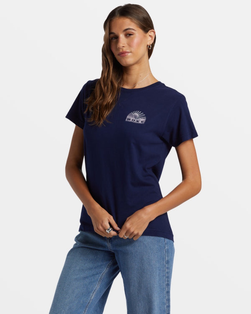 Roxy Get Lost In The Moment Boyfriend T-shirts | 07816-DEVZ