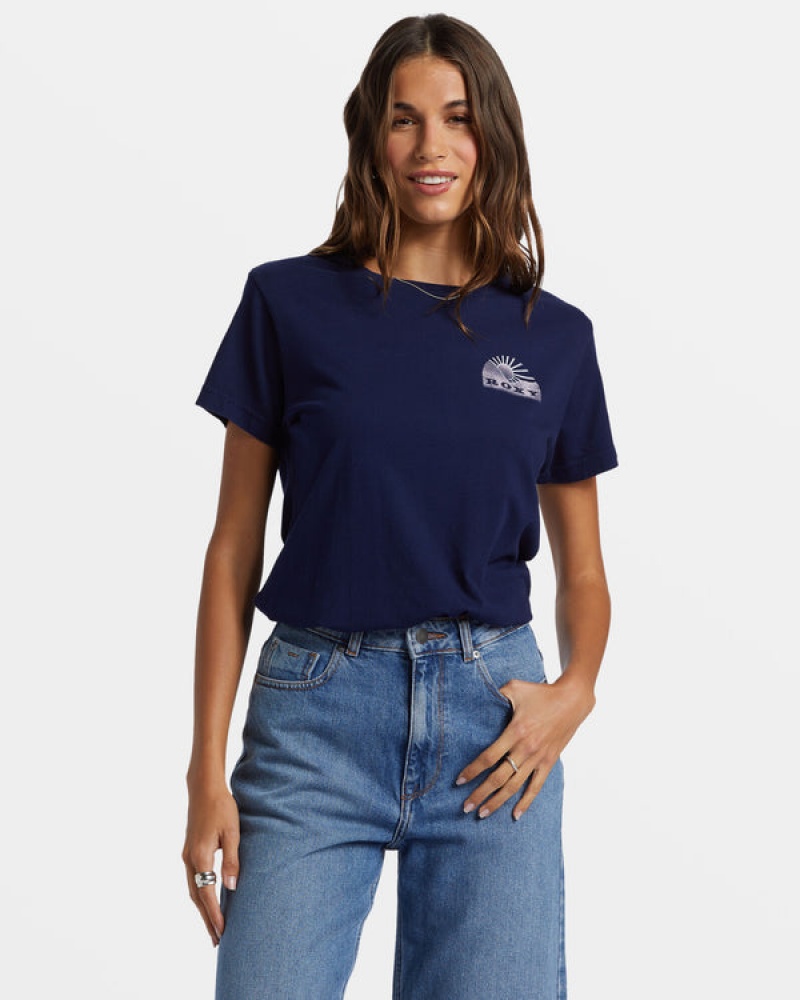 Roxy Get Lost In The Moment Boyfriend T-shirts | 07816-DEVZ