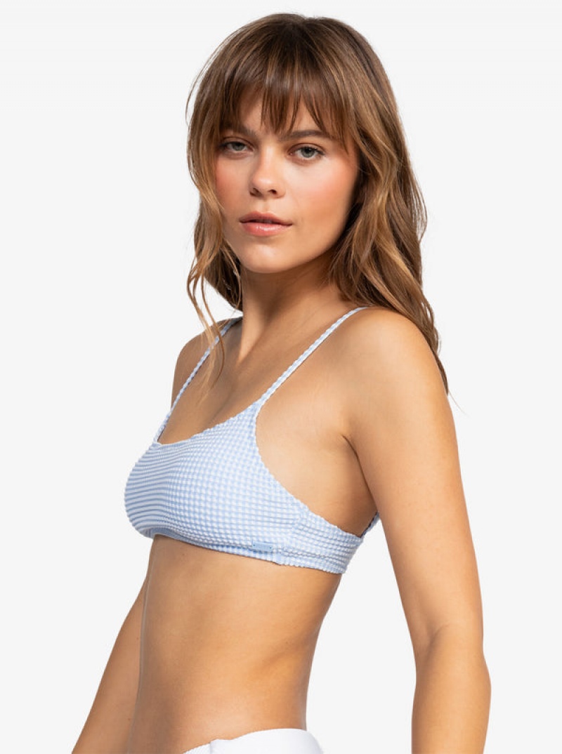 Roxy Gingham Bralette Bikini Tops | 58926-NPUQ