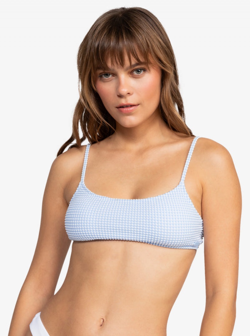 Roxy Gingham Bralette Bikini Tops | 58926-NPUQ