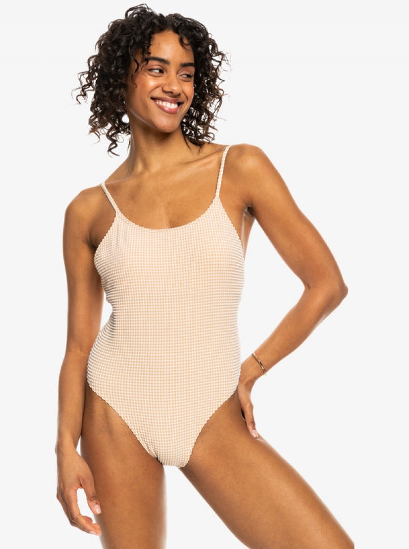 Roxy Gingham One-Piece Swimsuits | 01374-UYMG