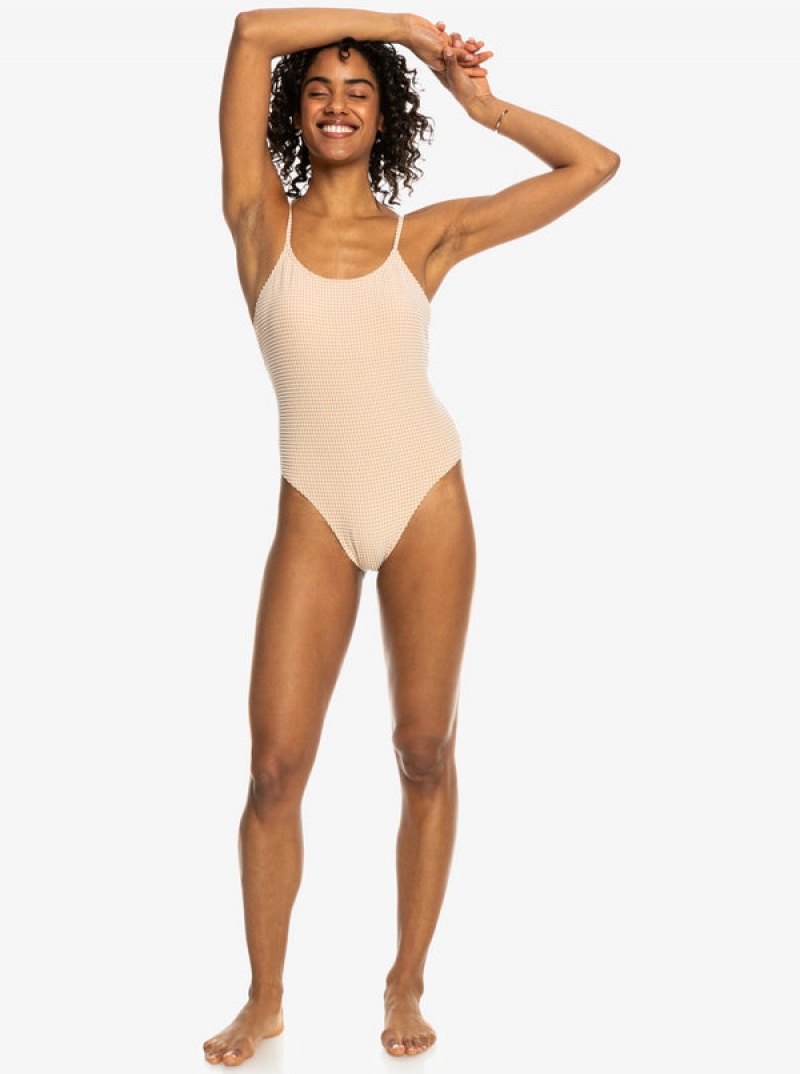 Roxy Gingham One-Piece Swimsuits | 01374-UYMG