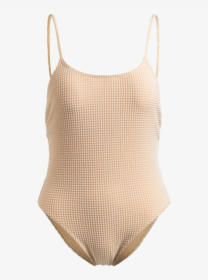 Roxy Gingham One-Piece Swimsuits | 01374-UYMG