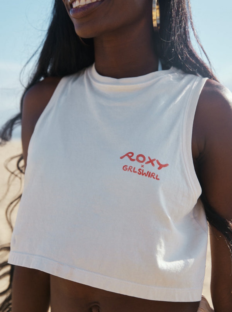 Roxy Grl Swirl Cropped Tops | 91206-VWFQ