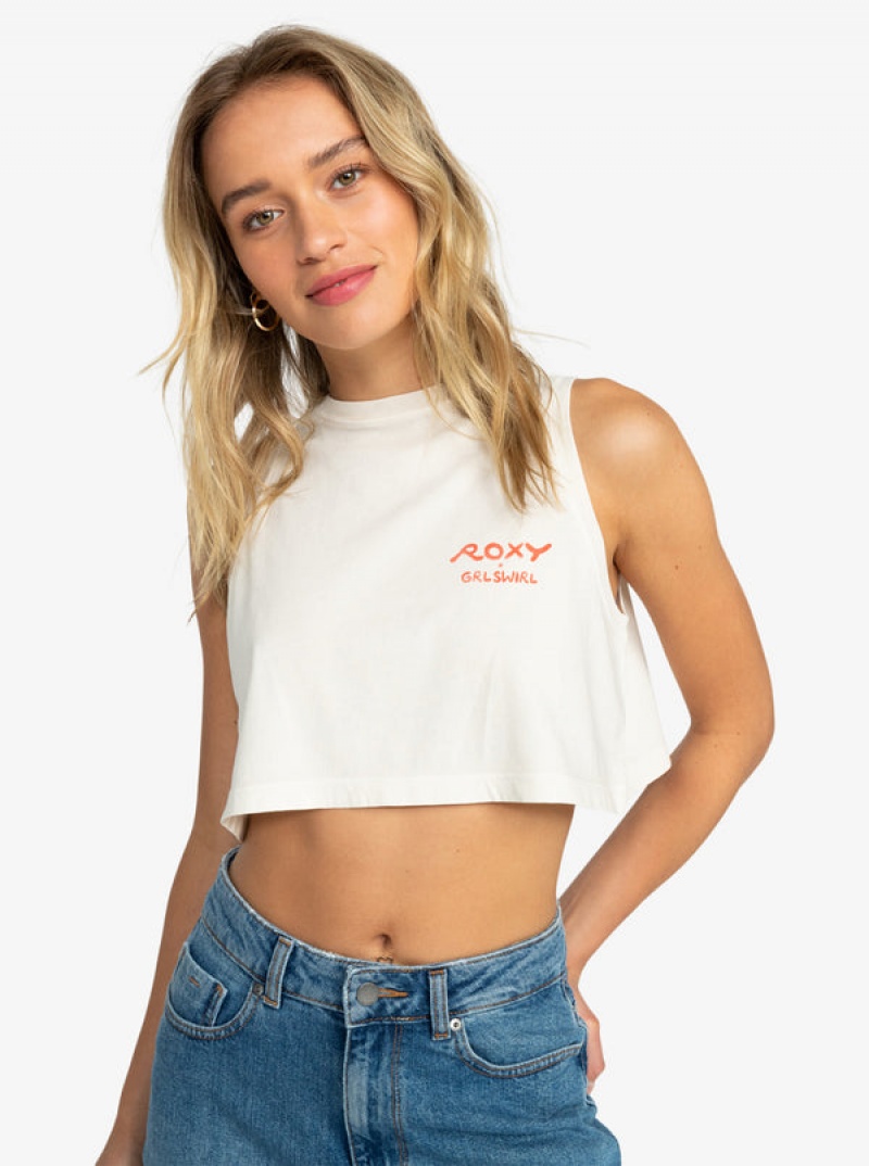 Roxy Grl Swirl Cropped Tops | 91206-VWFQ