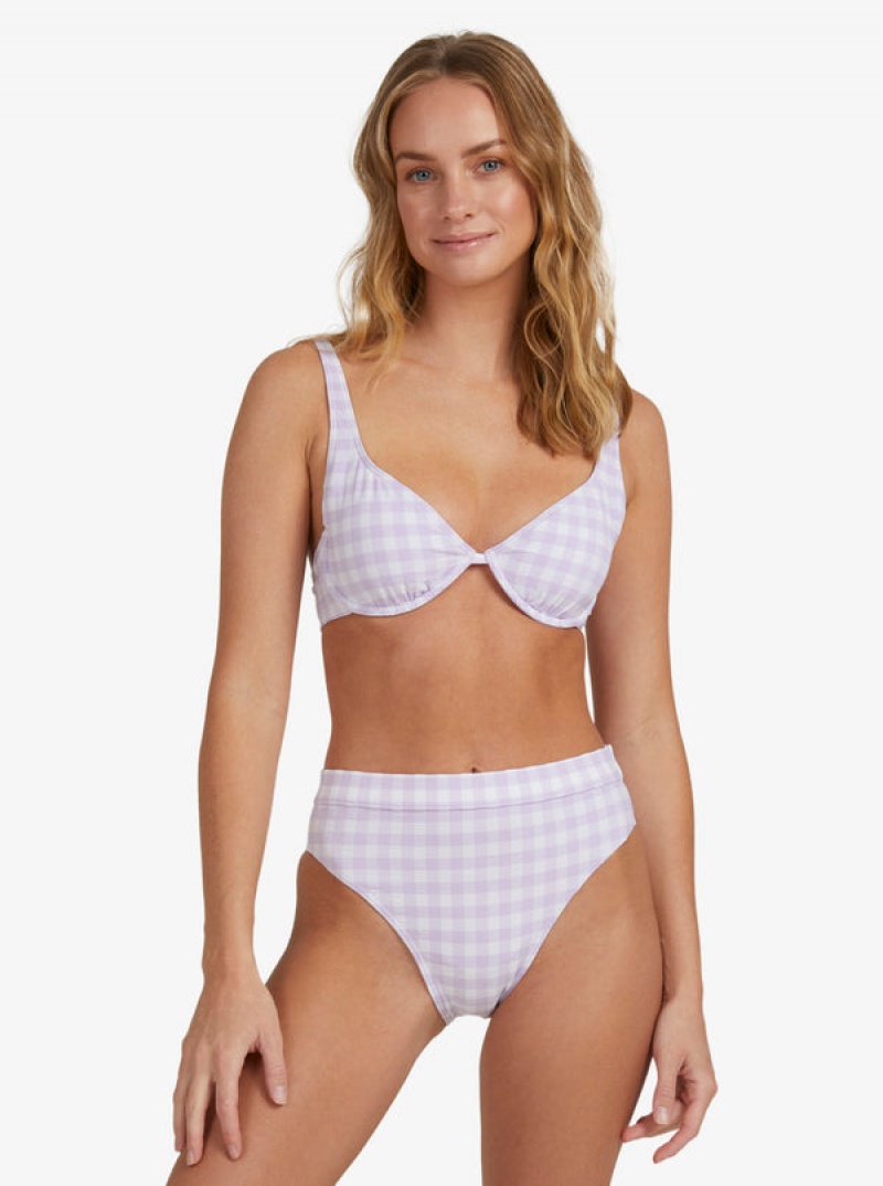 Roxy Heart The Check Moderate Coverage Bikini Bottoms | 13654-DQGK