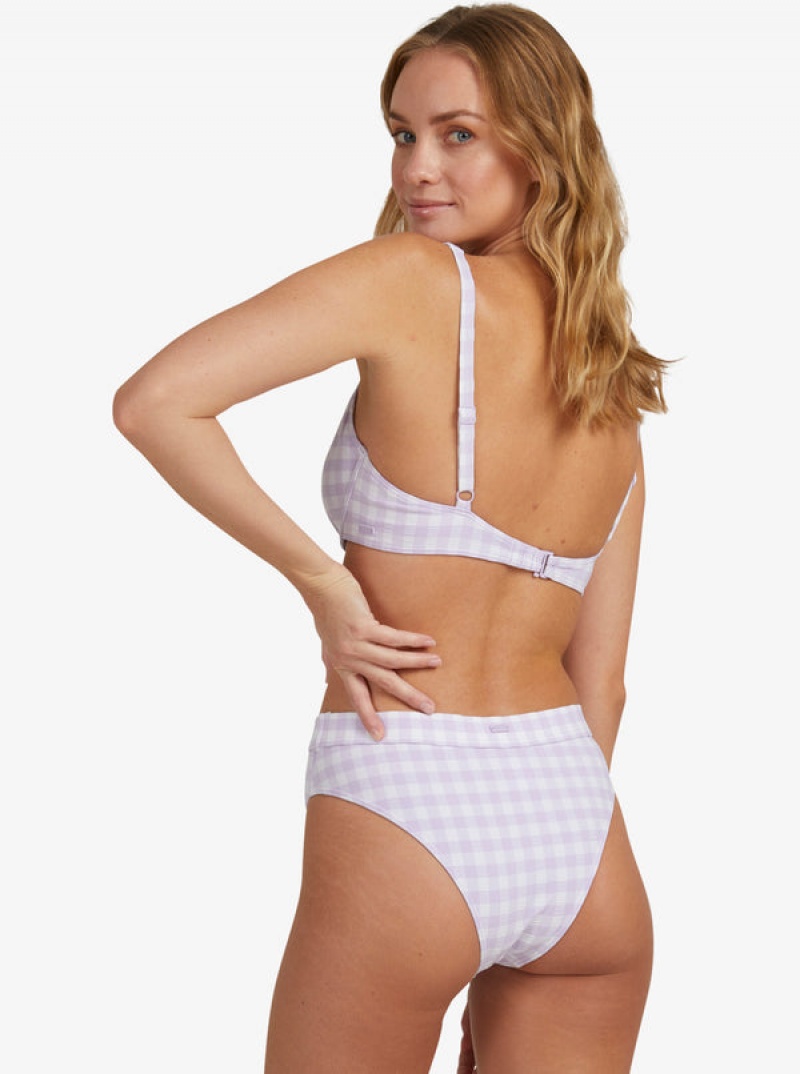 Roxy Heart The Check Moderate Coverage Bikini Bottoms | 13654-DQGK