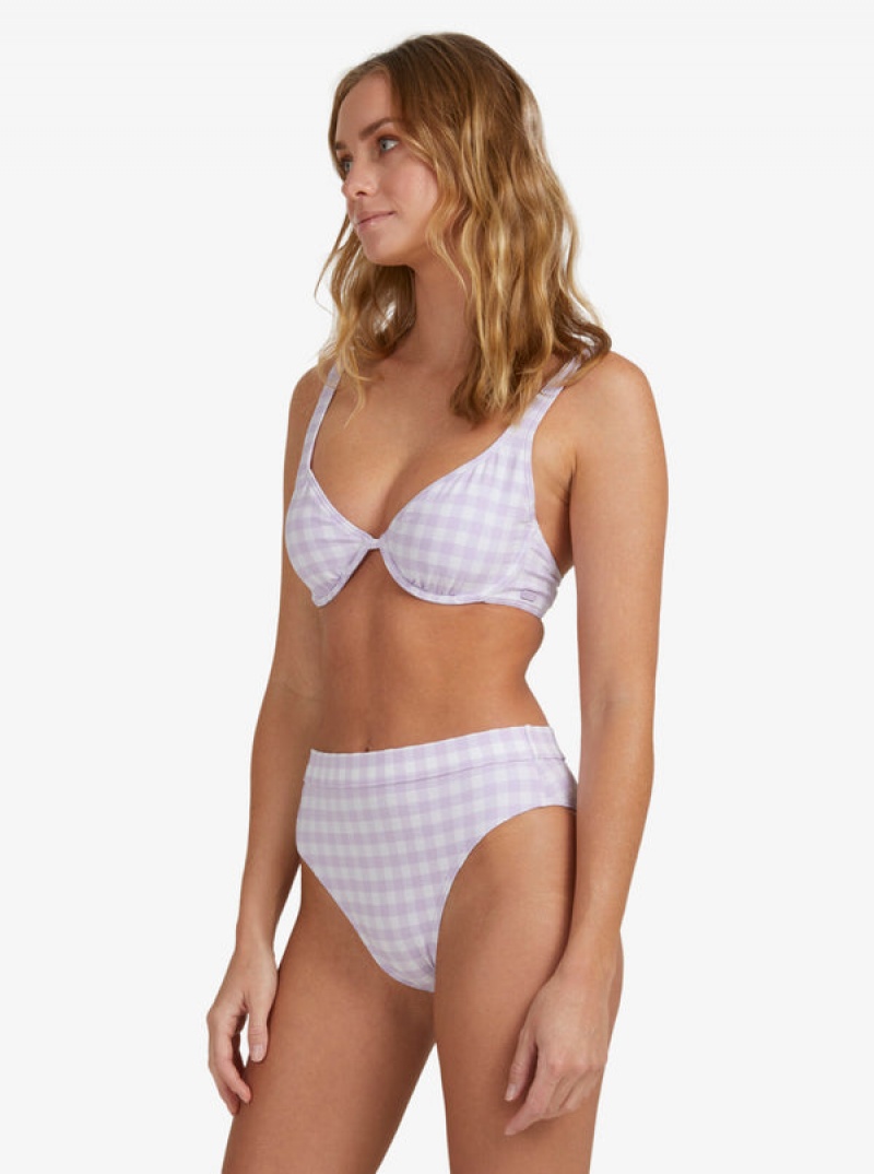 Roxy Heart The Check Moderate Coverage Bikini Bottoms | 13654-DQGK