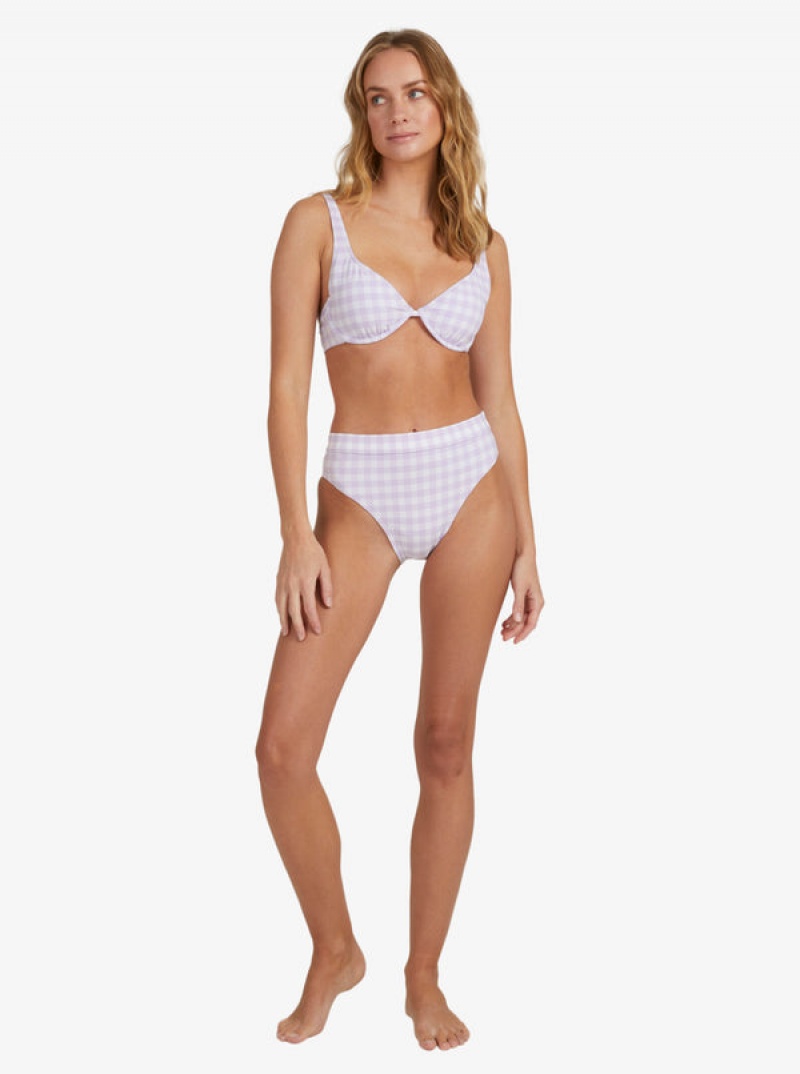 Roxy Heart The Check Moderate Coverage Bikini Bottoms | 13654-DQGK