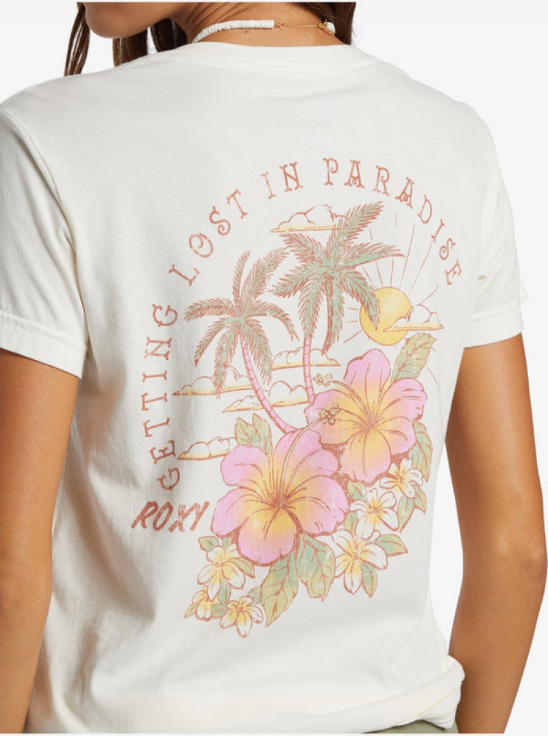 Roxy Hibiscus Paradise Boyfriend T-shirts | 97421-EURV